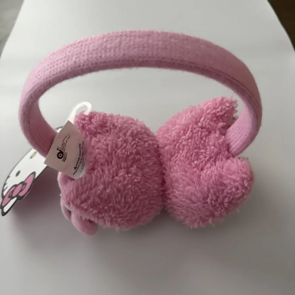 Hello Kitty, Pink Fuzzy Earmuffs Toddler 3+ New With Tags